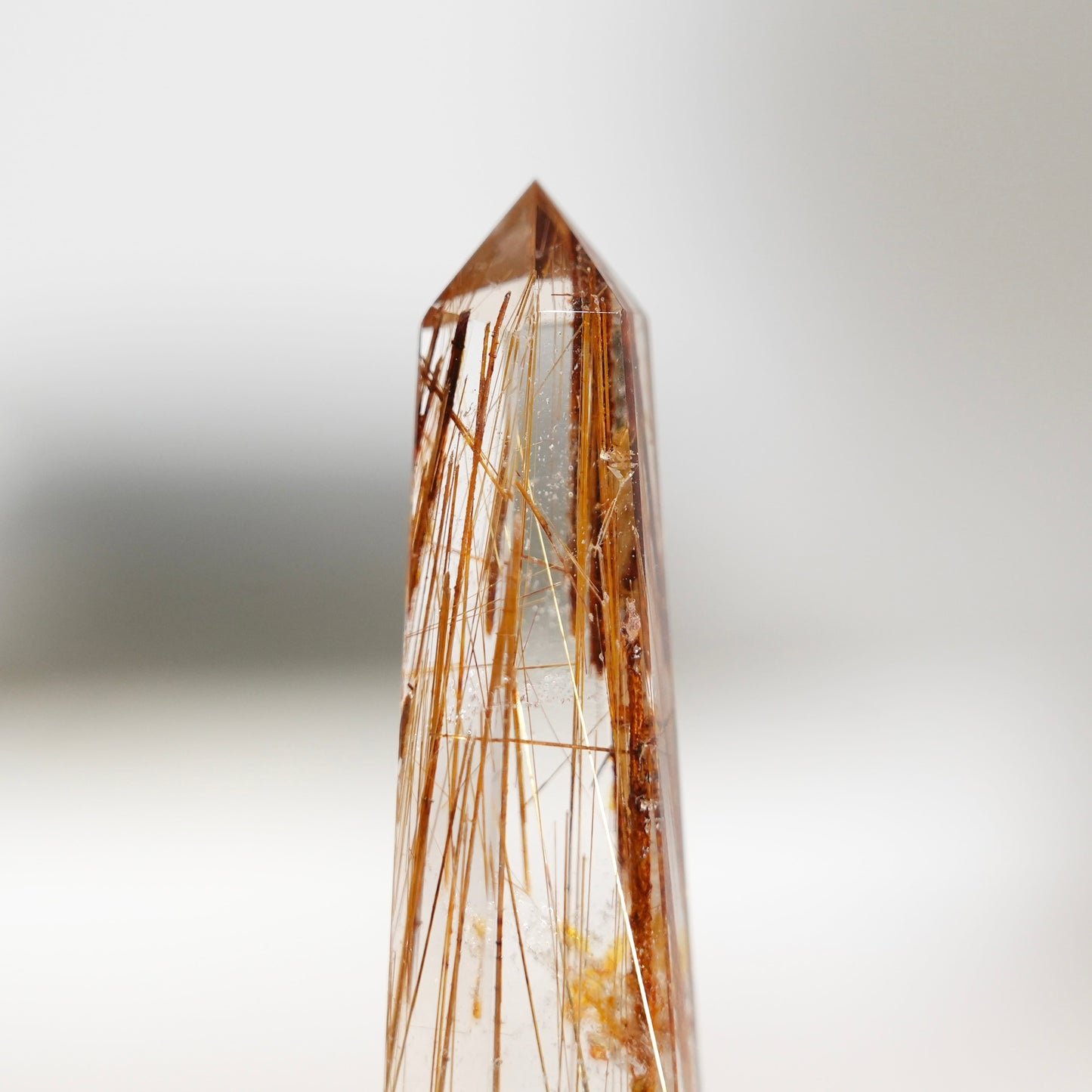 Golden titanium quartz freeform