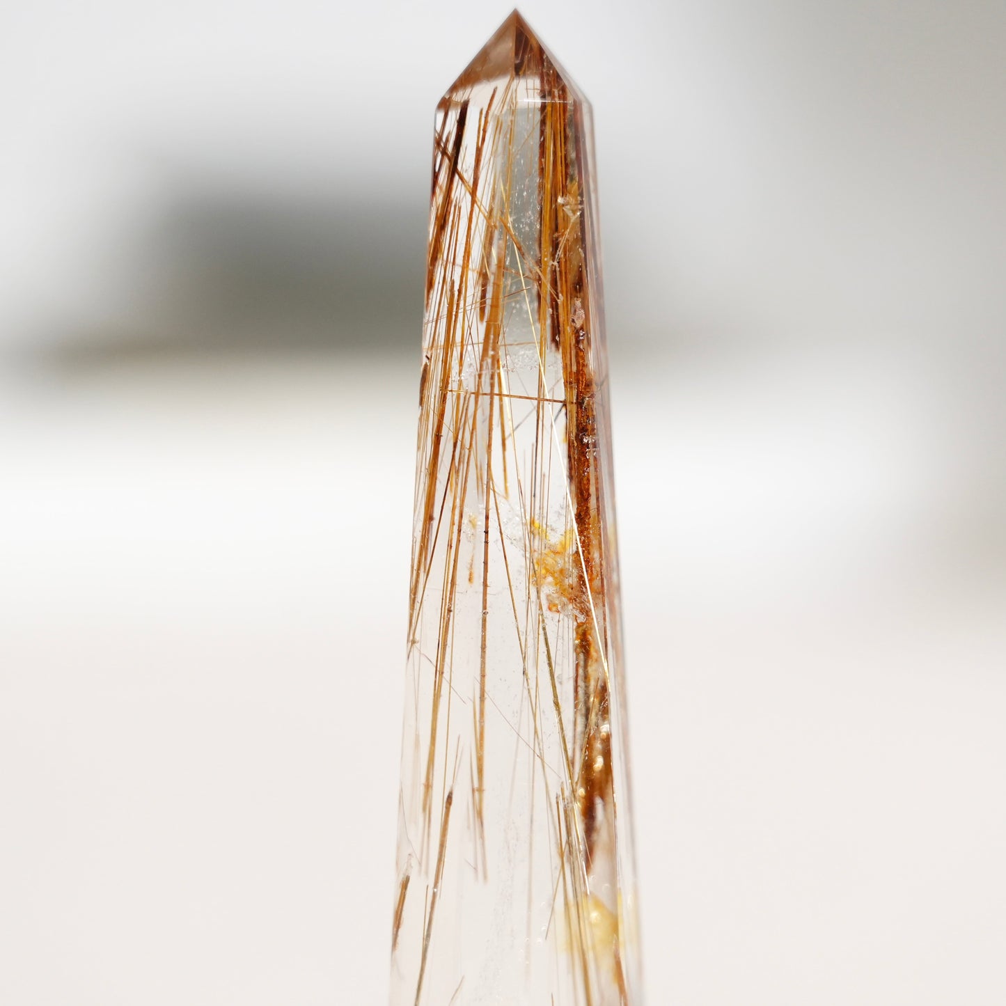 Golden titanium quartz freeform