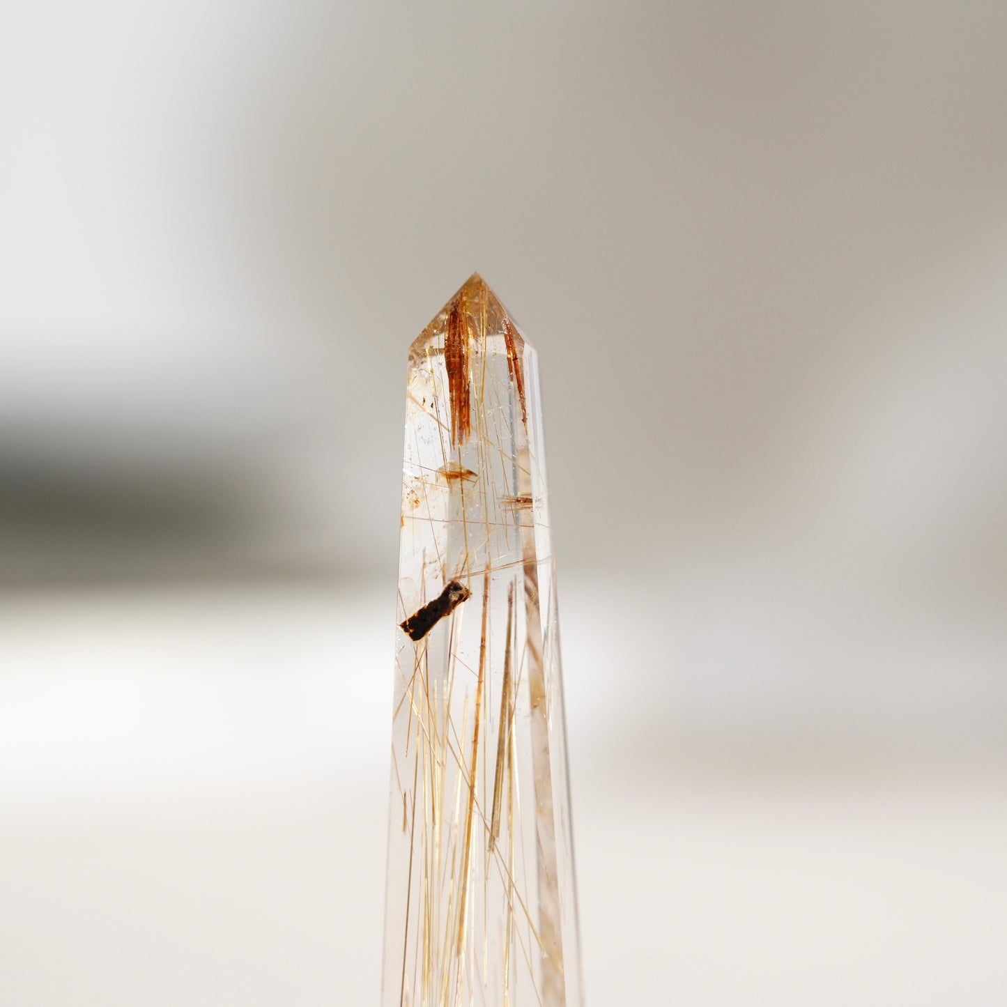 Golden titanium quartz freeform