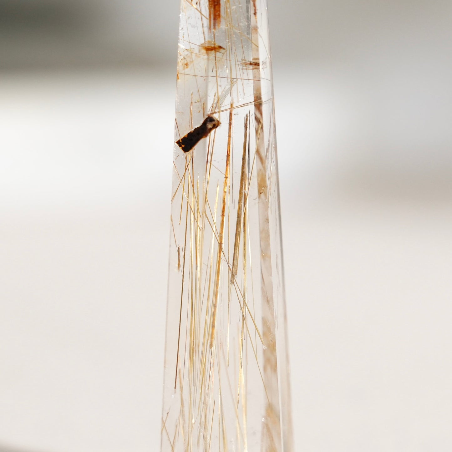 Golden titanium quartz freeform