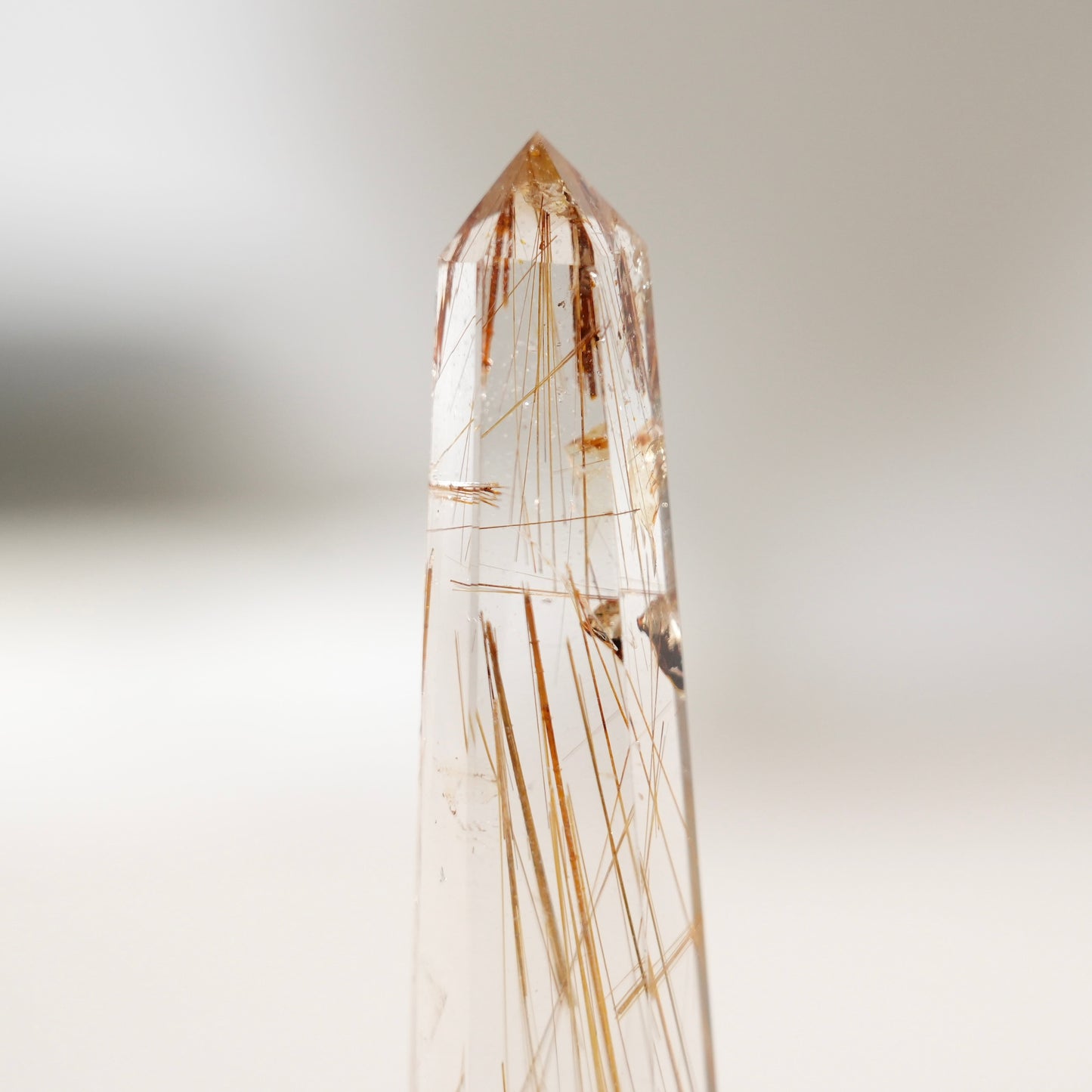 Golden titanium quartz freeform