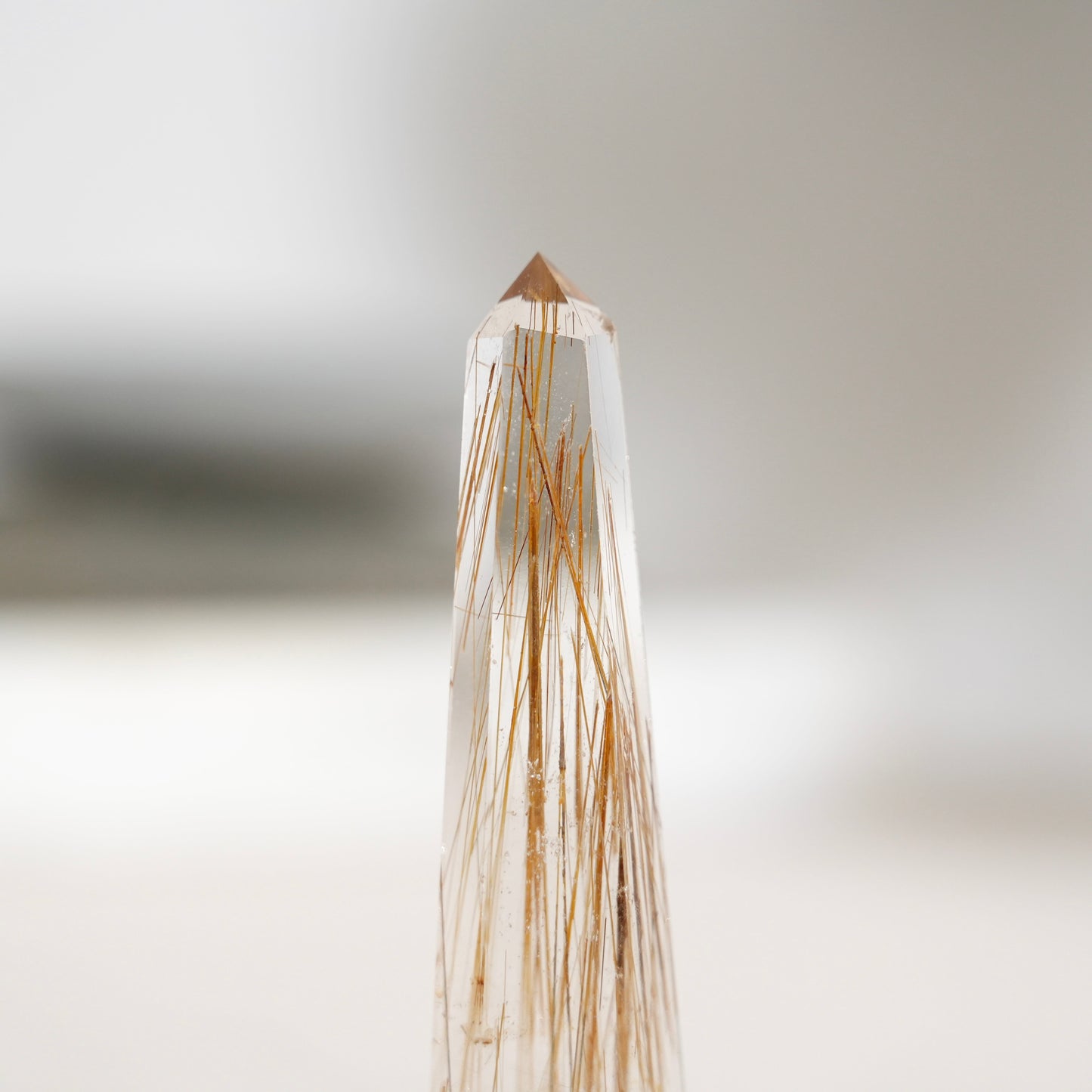 Golden titanium quartz freeform