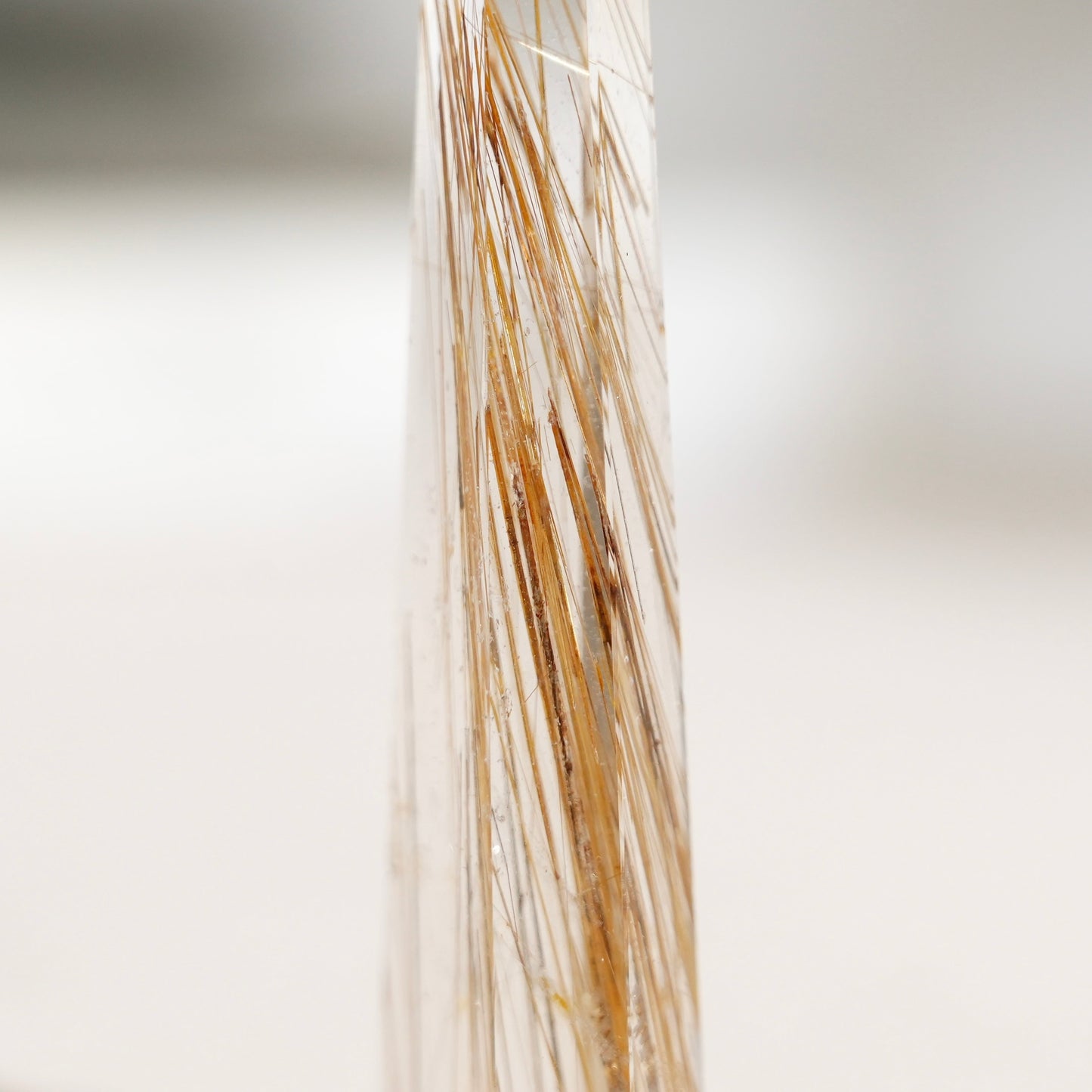 Golden titanium quartz freeform