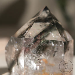 彩虹綠幽靈水晶柱