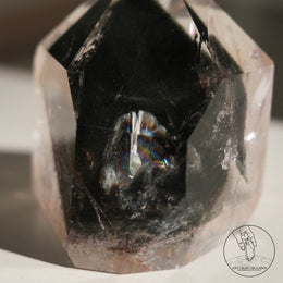 彩虹綠幽靈水晶柱