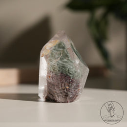 千層紅綠幽靈水晶柱