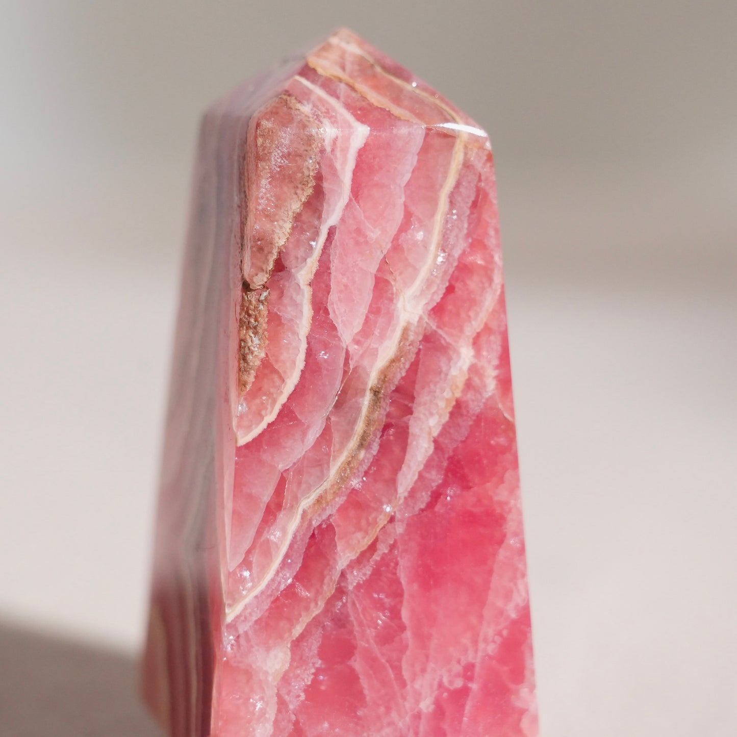 Argentinian rhodochrosite point