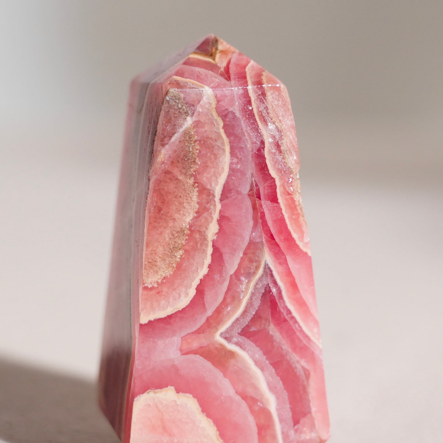 Argentinian rhodochrosite point