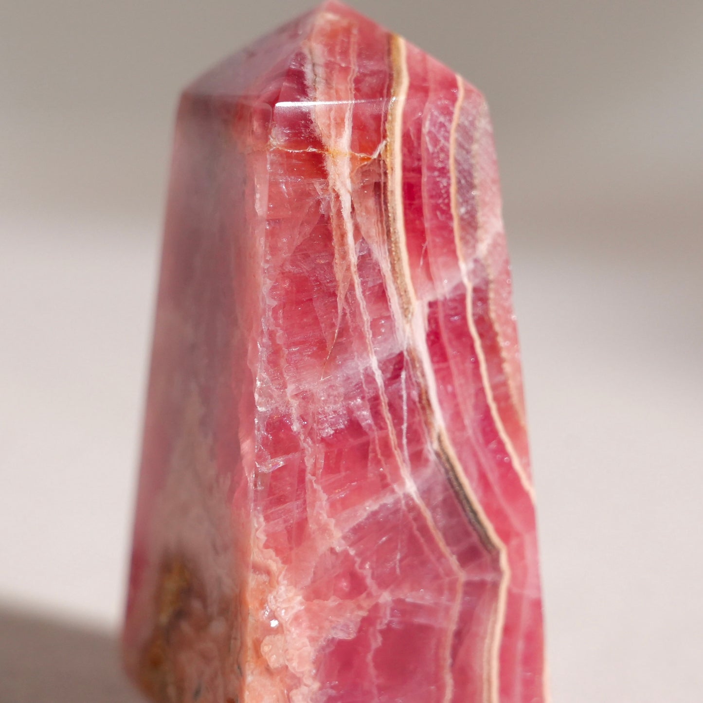 Argentinian rhodochrosite point