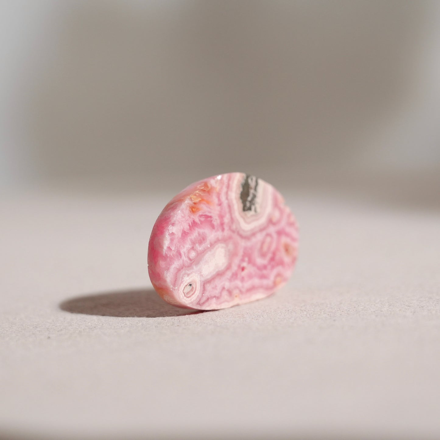 Argentinian rhodochrosite slice
