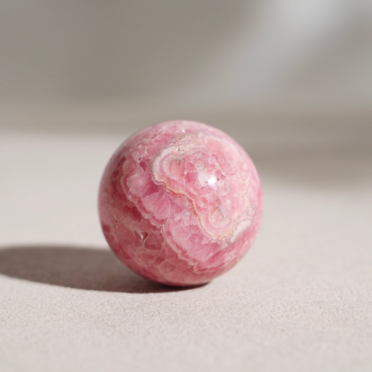 Peruvian rhodochrosite sphere