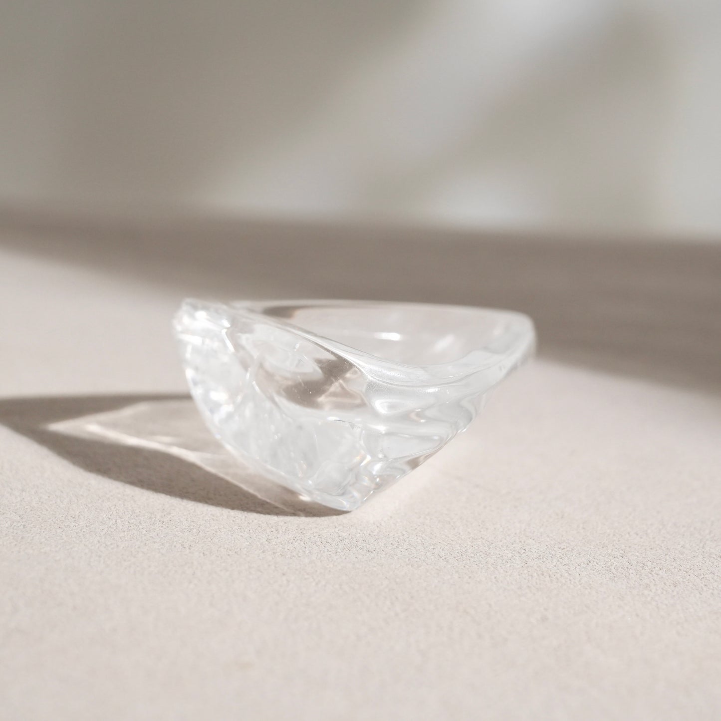 Clear quartz bowl