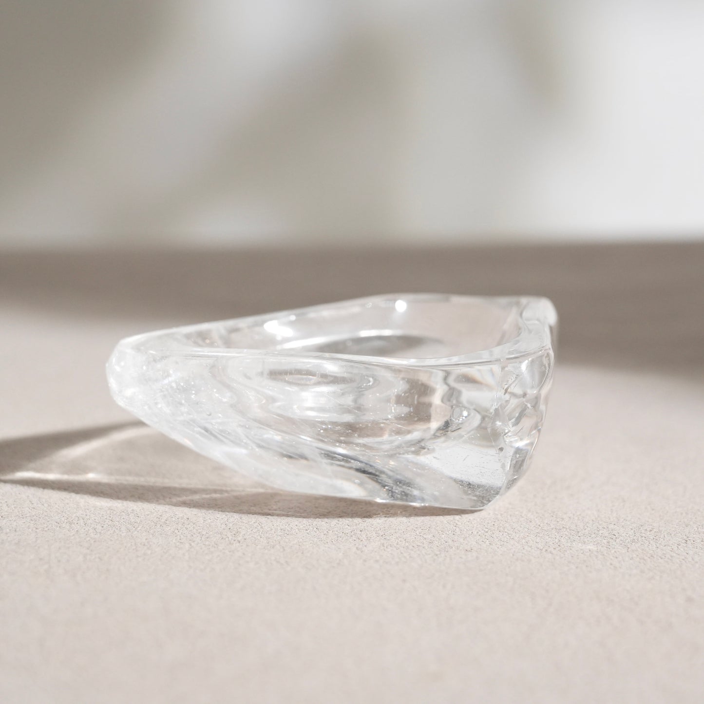 Clear quartz bowl