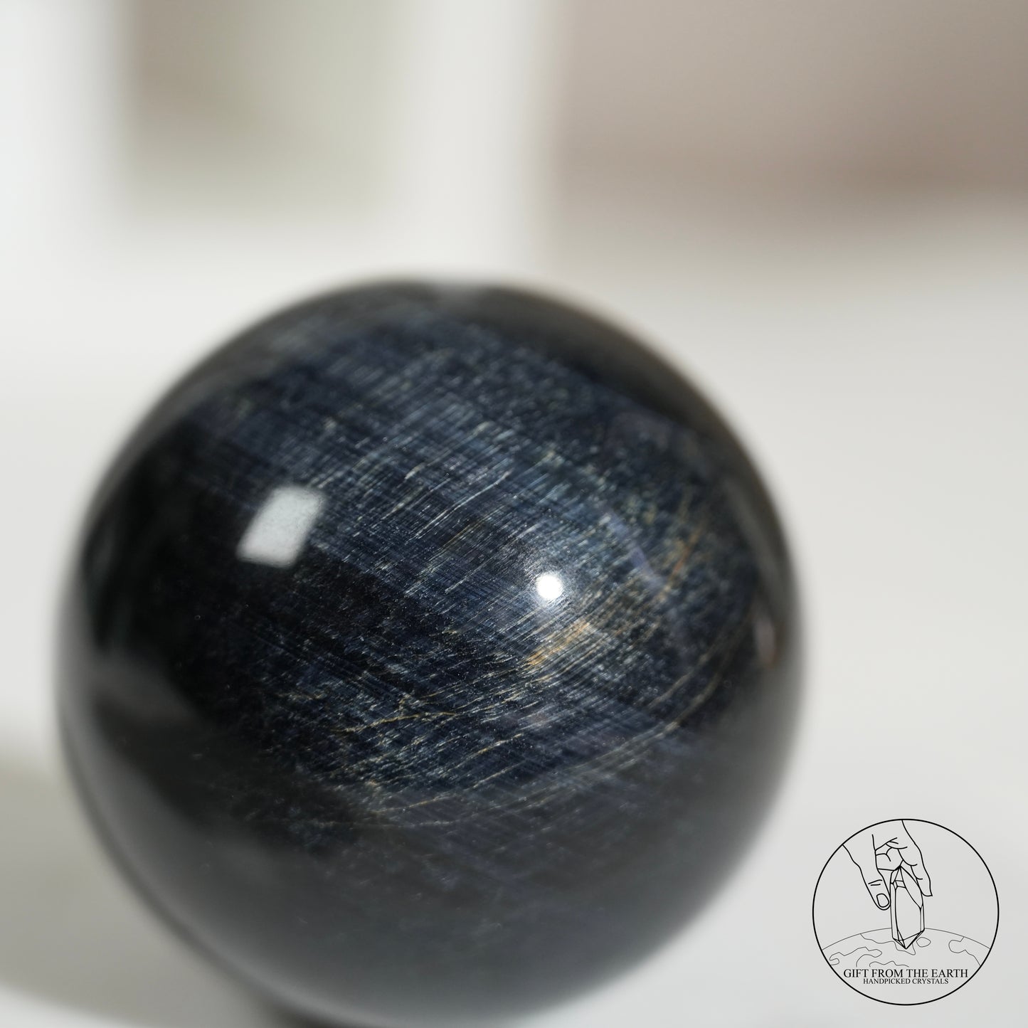 Blue tiger’s eye sphere