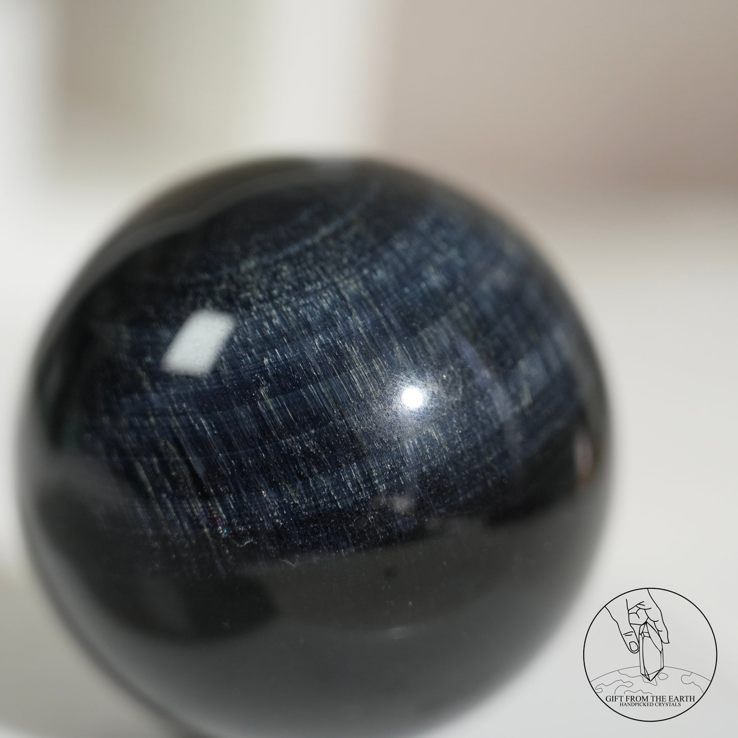 Blue tiger’s eye sphere