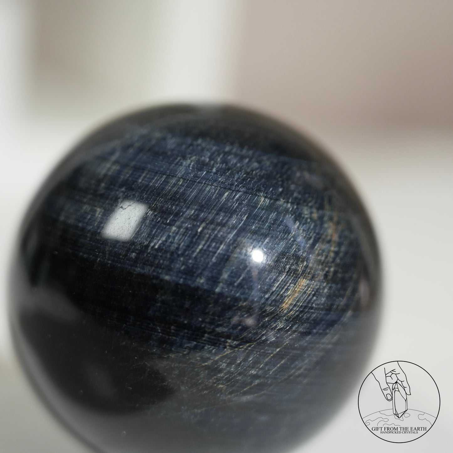 Blue tiger’s eye sphere