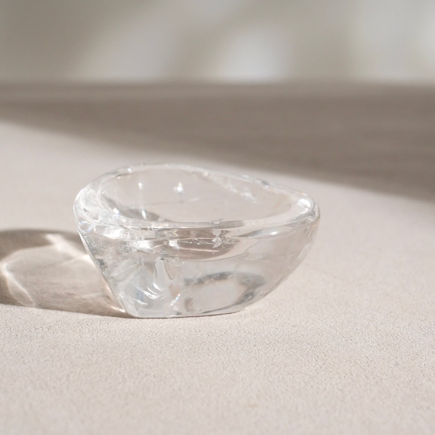 Clear quartz bowl