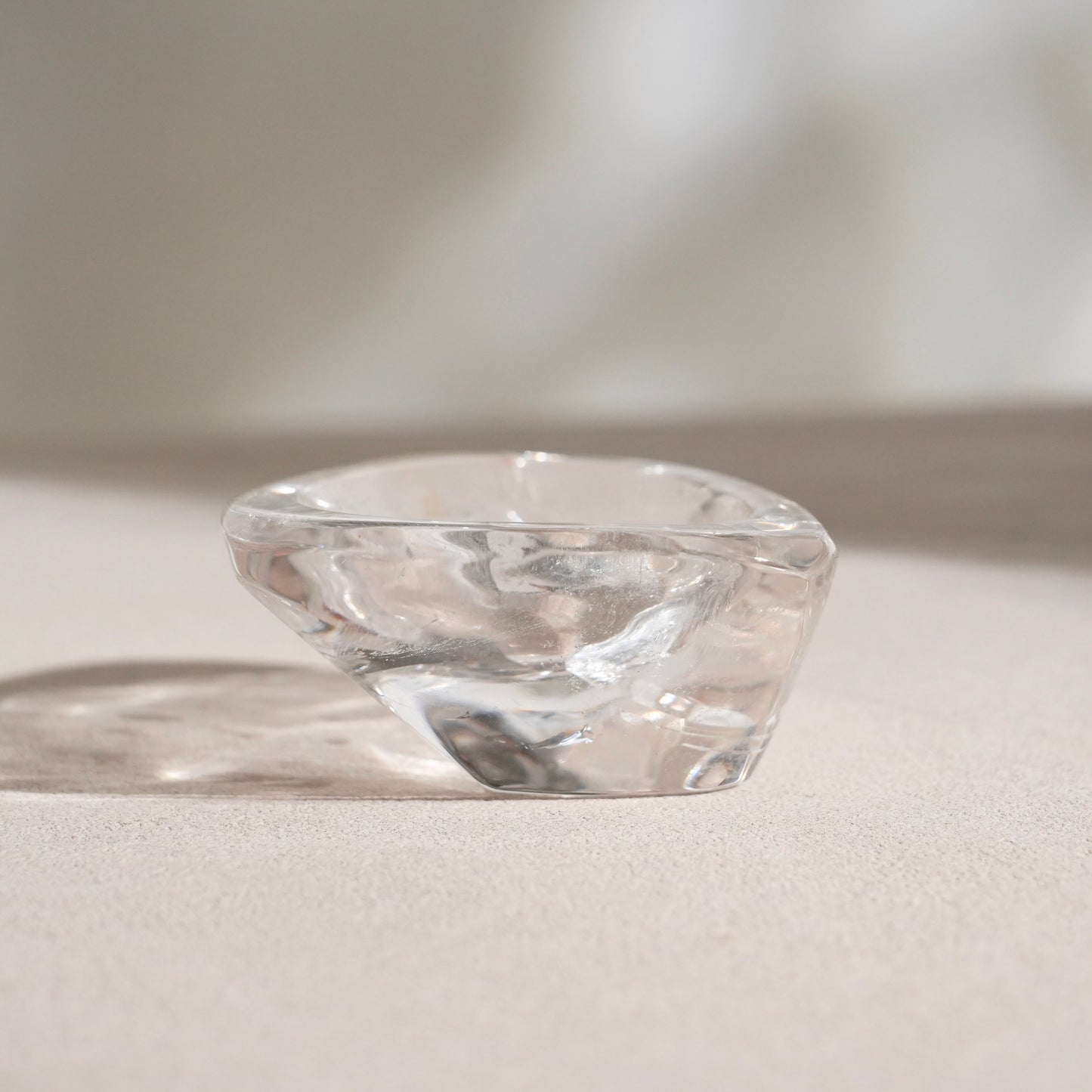 Clear quartz bowl