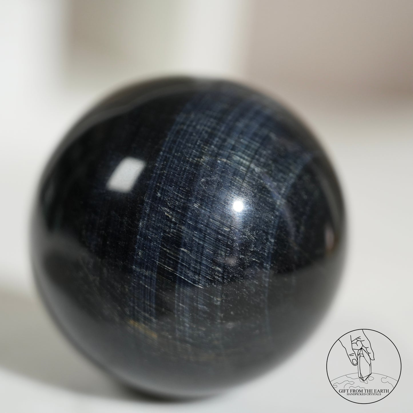 Blue tiger’s eye sphere