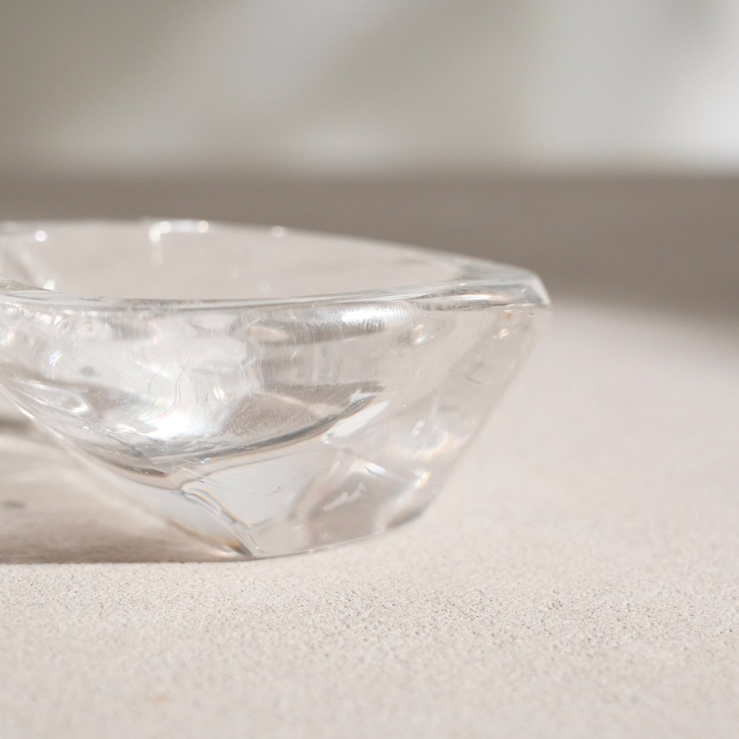 Clear quartz bowl