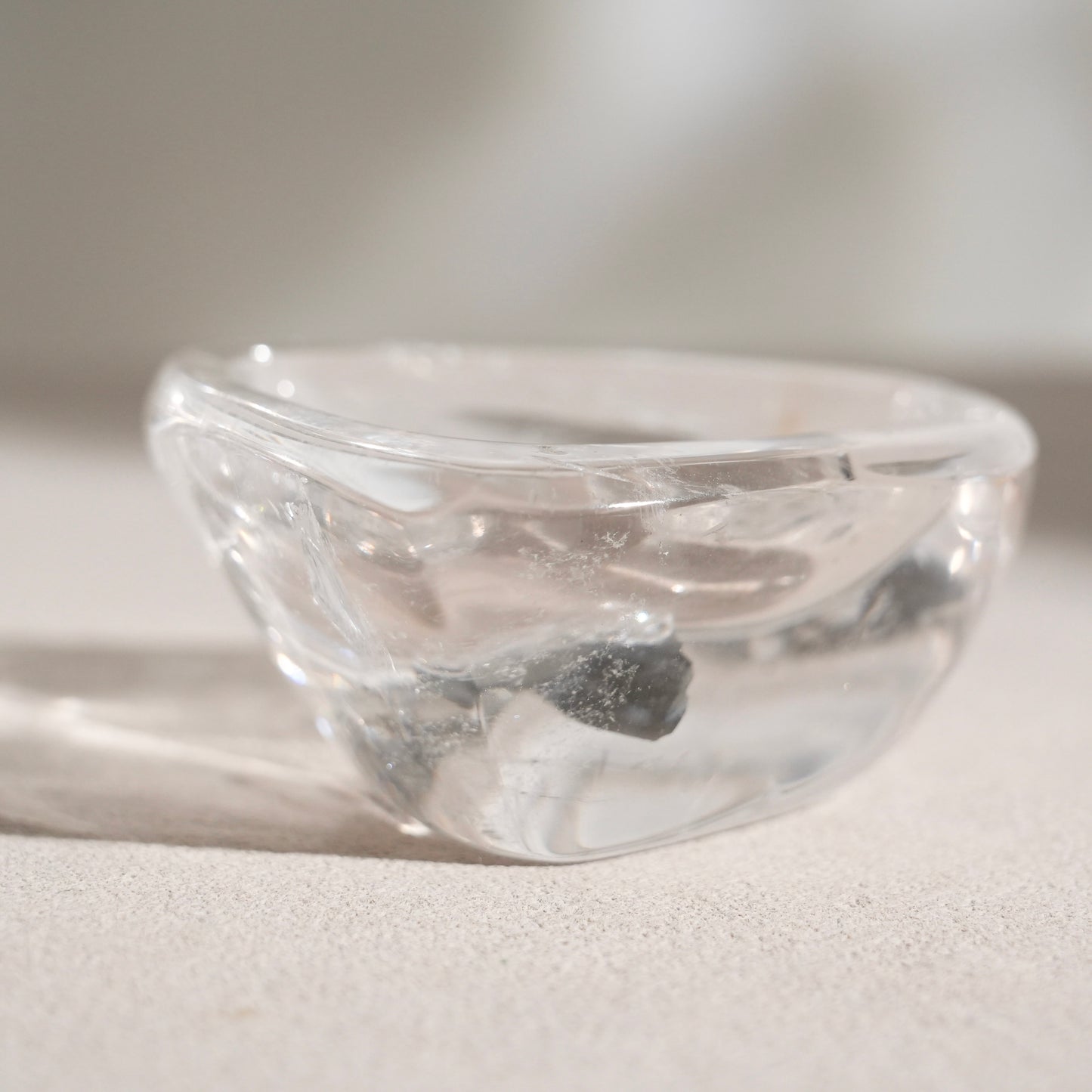 Clear quartz bowl