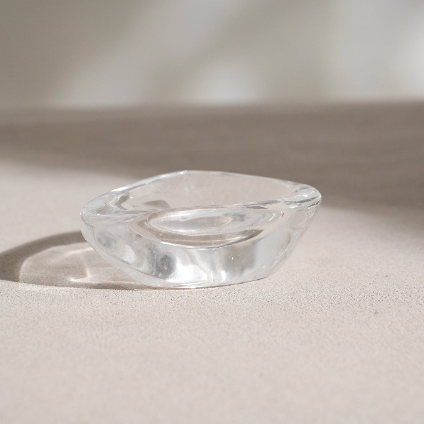 Clear quartz bowl