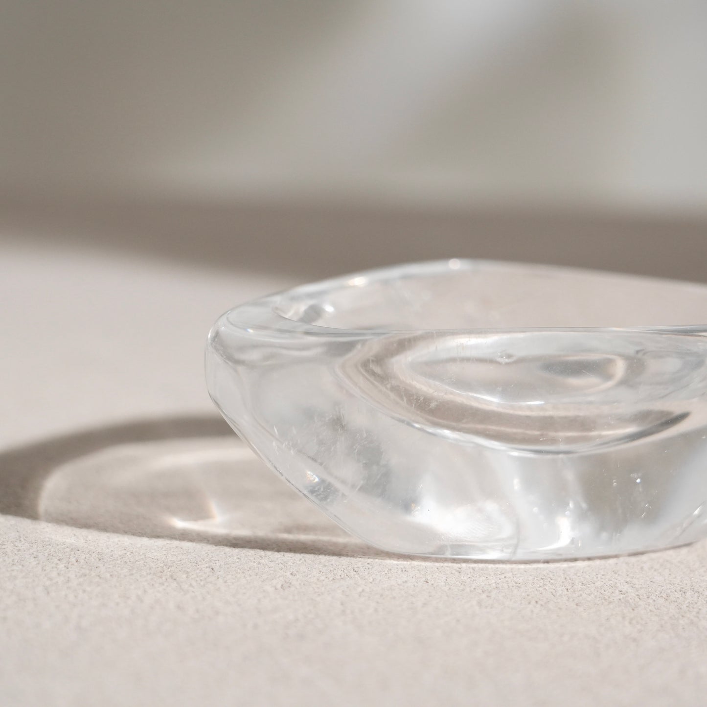 Clear quartz bowl