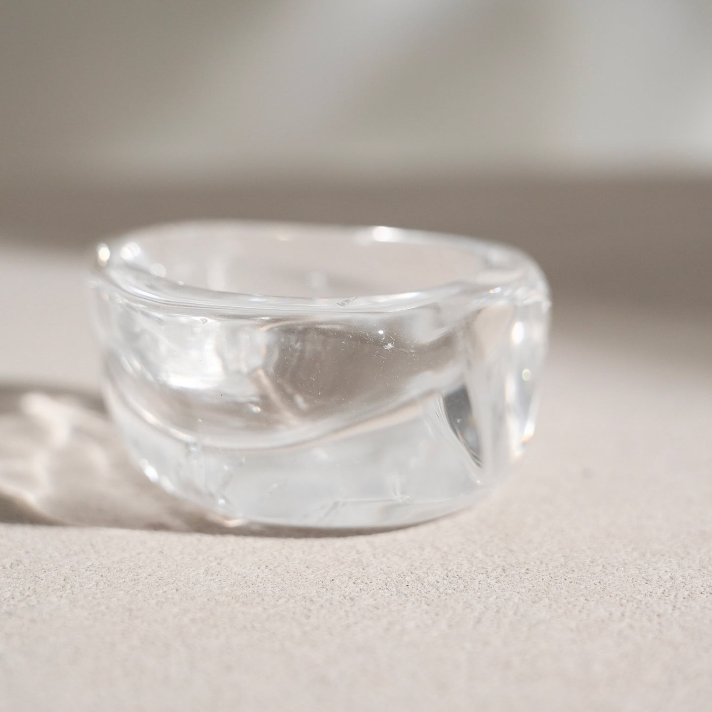 Clear quartz bowl