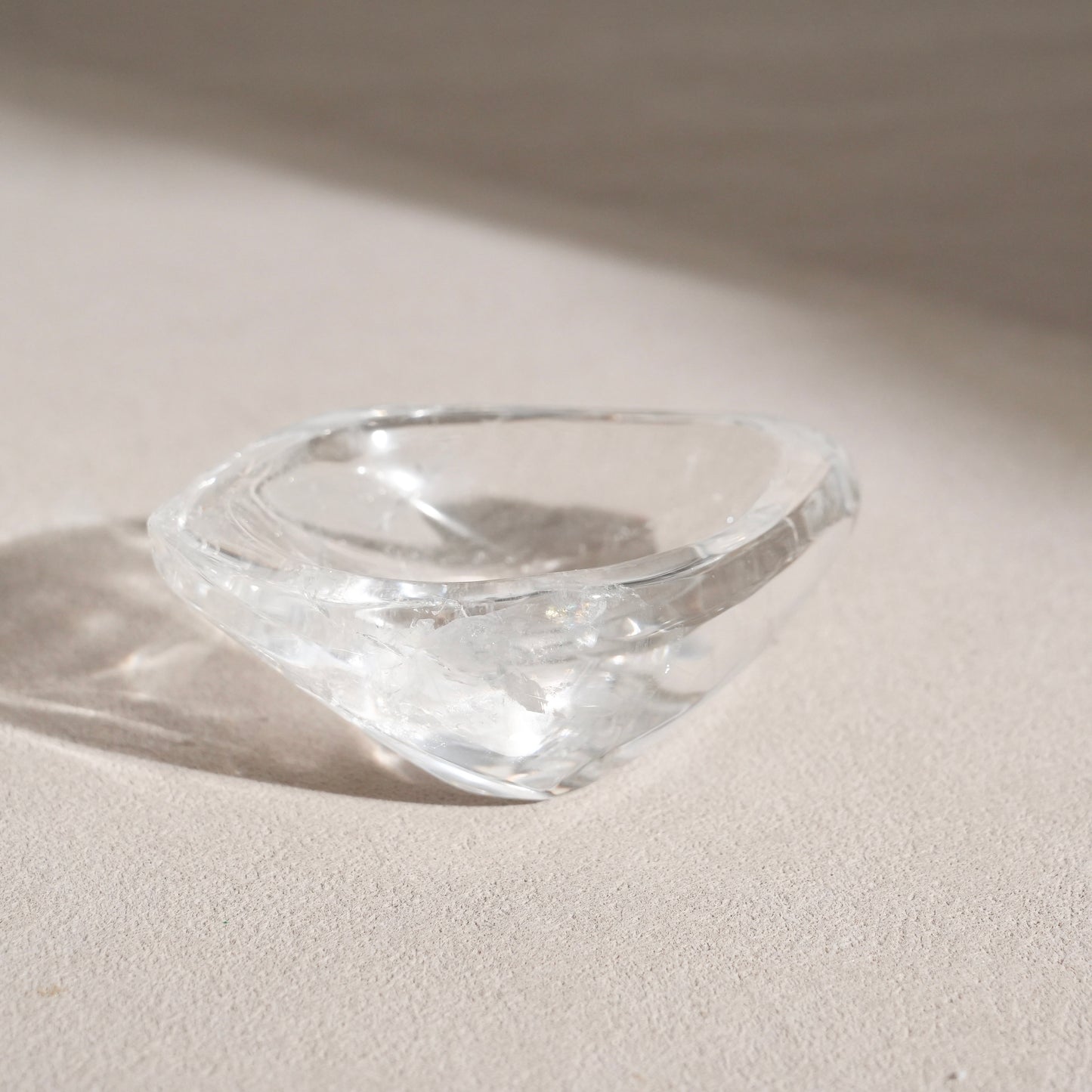 Clear quartz bowl