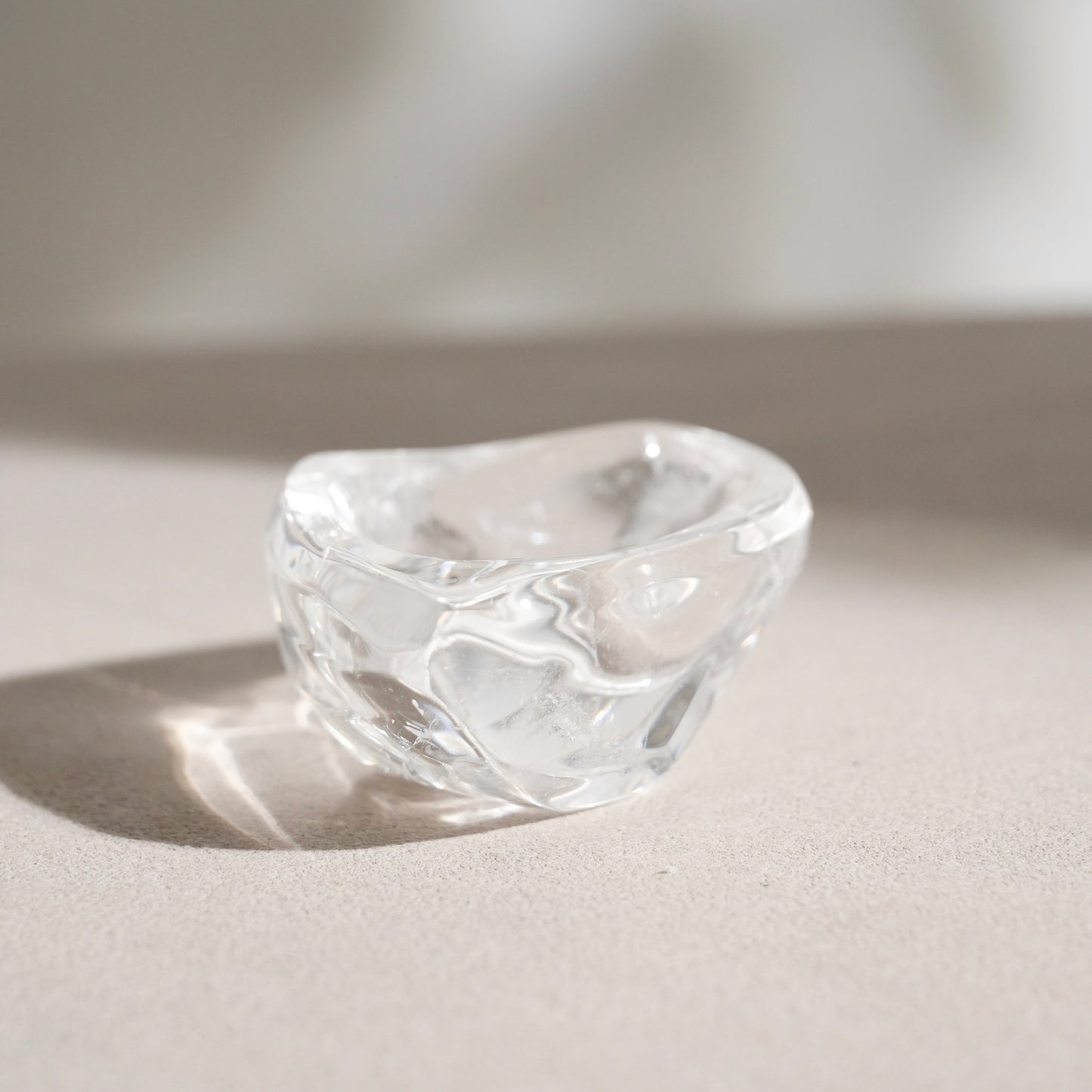 Clear quartz bowl