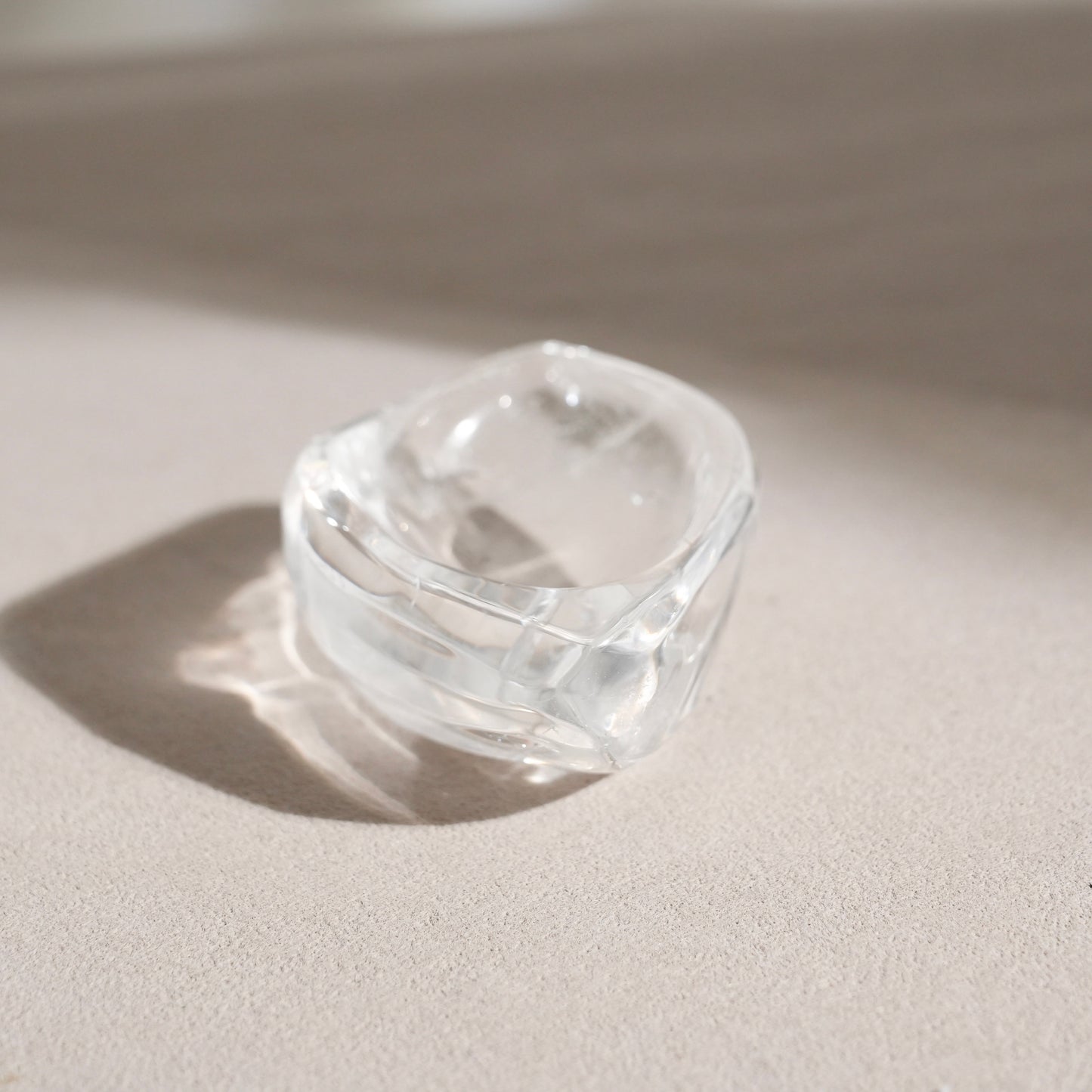 Clear quartz bowl