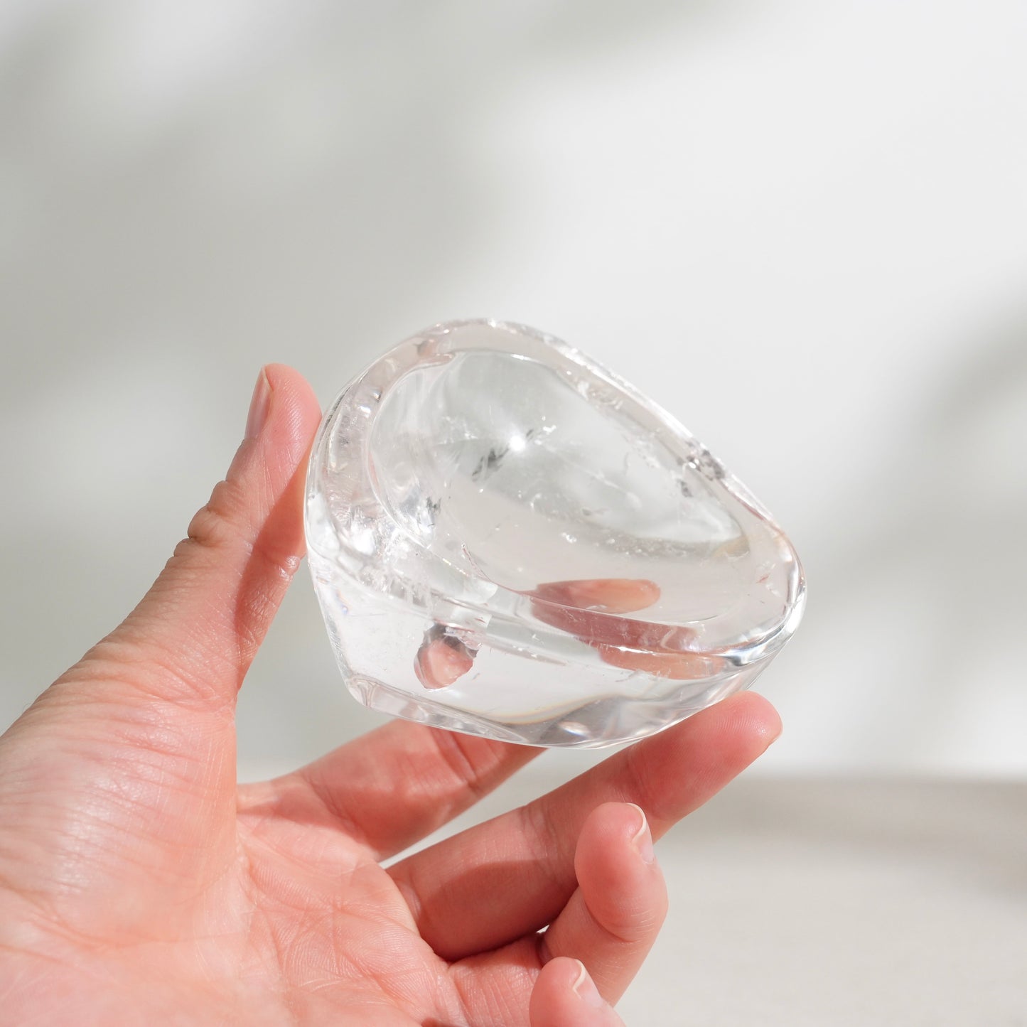 Clear quartz bowl