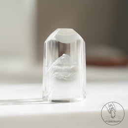 金字塔白幽靈水晶柱