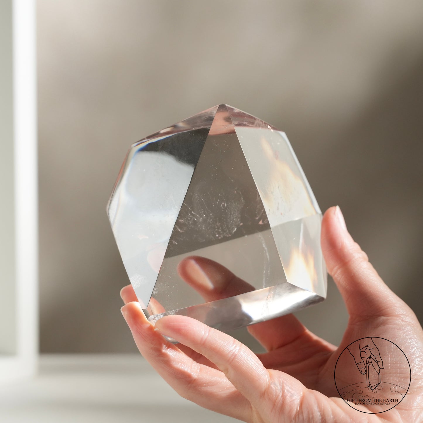 Clear quartz freeform