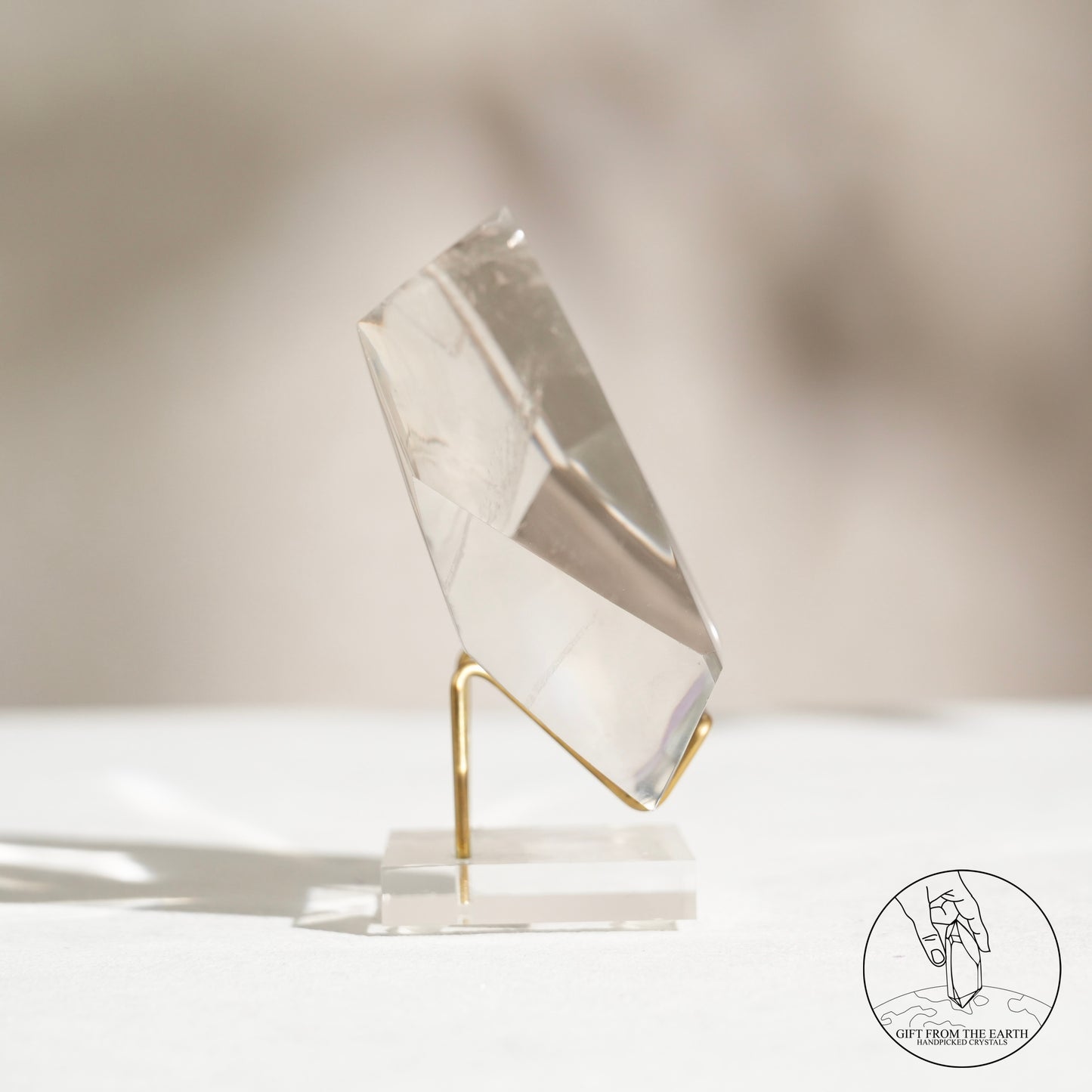 Clear quartz freeform