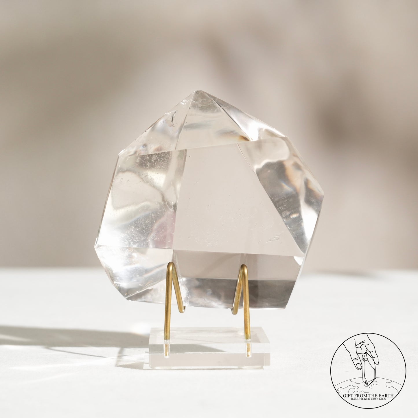 Clear quartz freeform