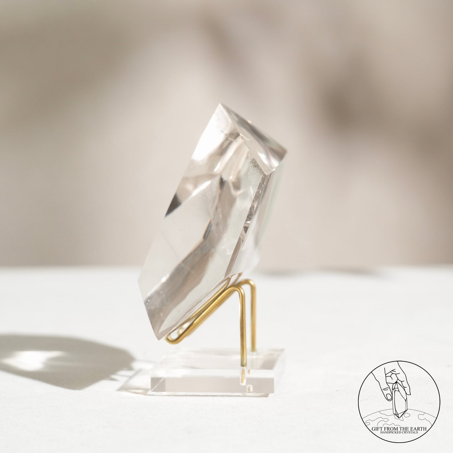 Clear quartz freeform