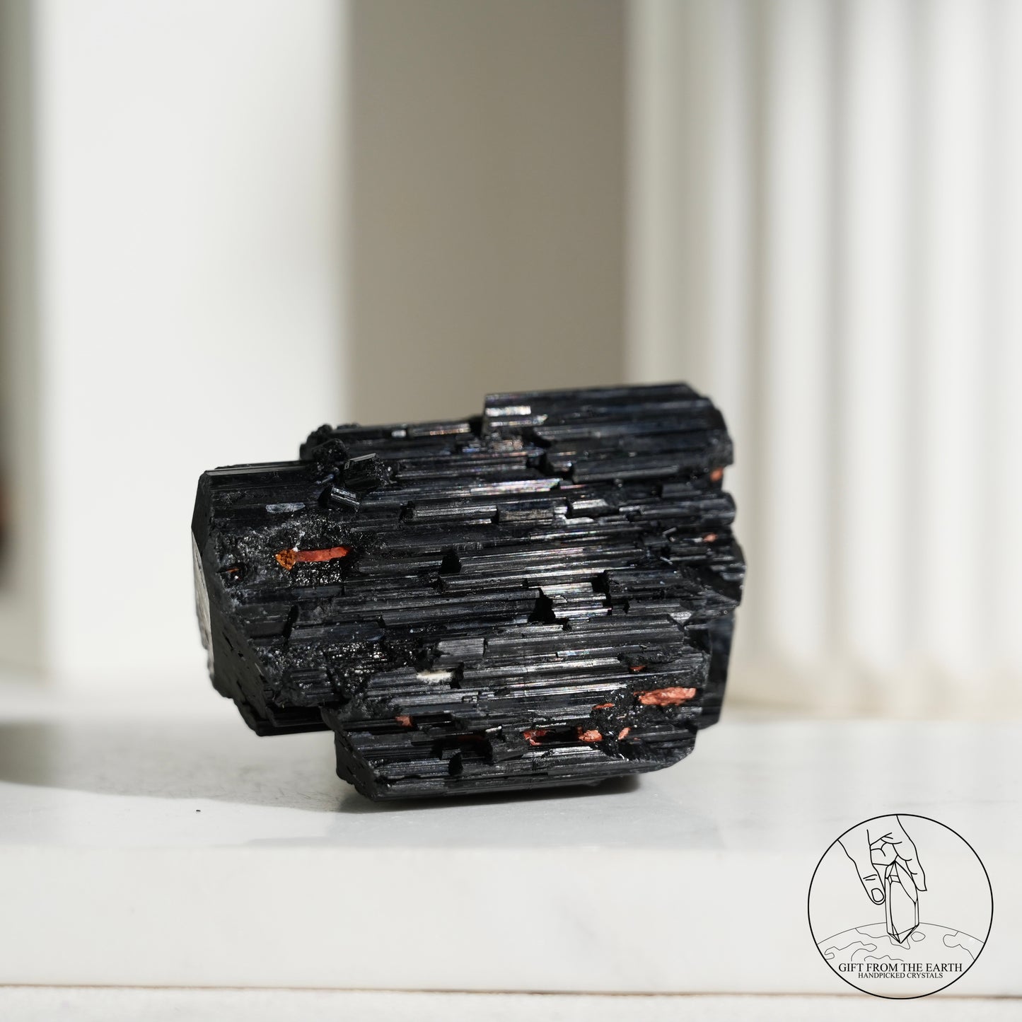 莫桑比克亮面黑碧璽原石