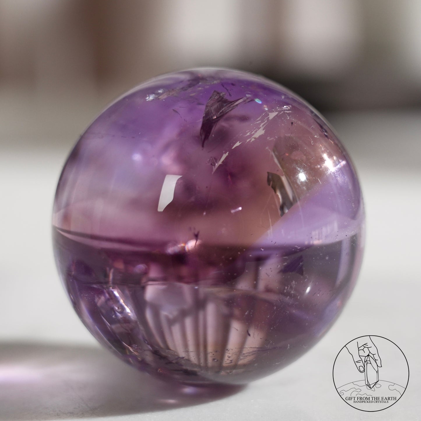 Ametrine sphere