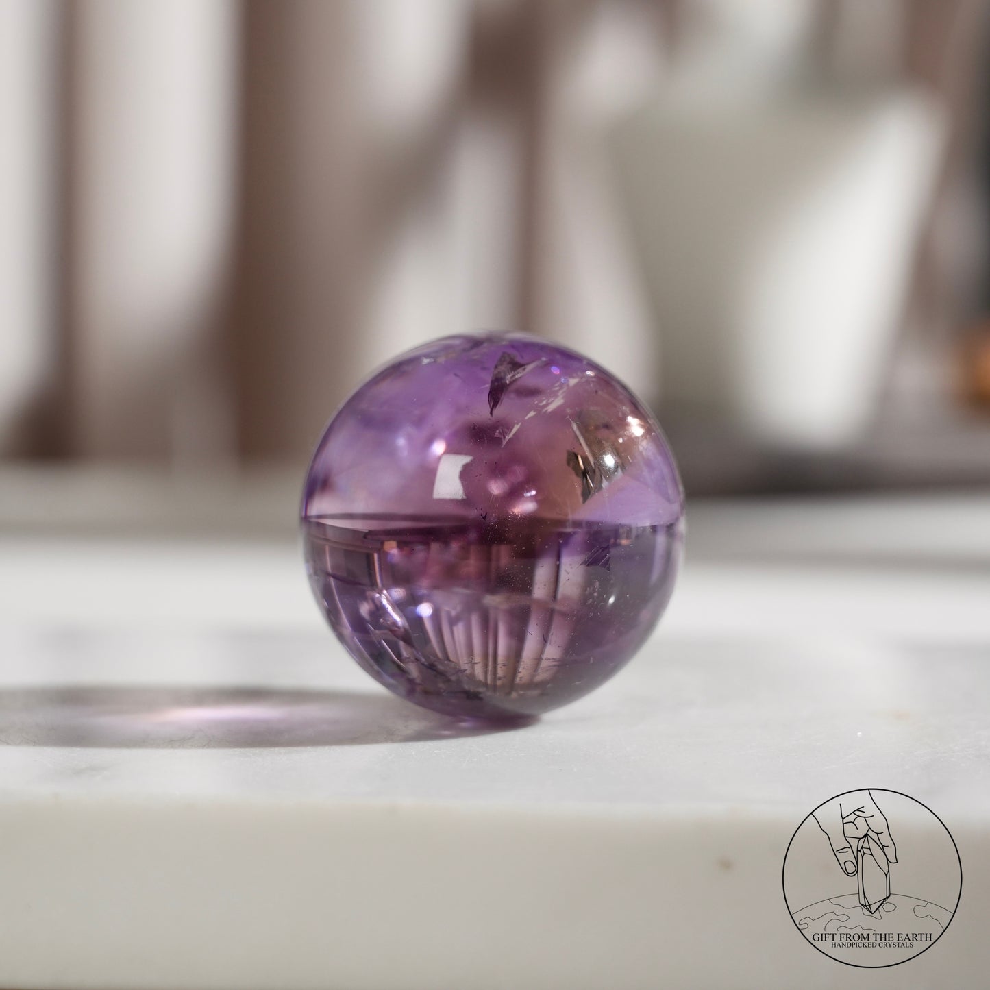 Ametrine sphere