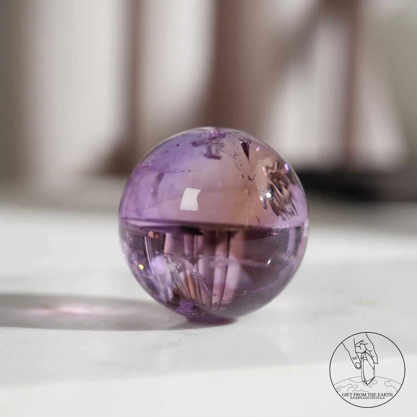 Ametrine sphere