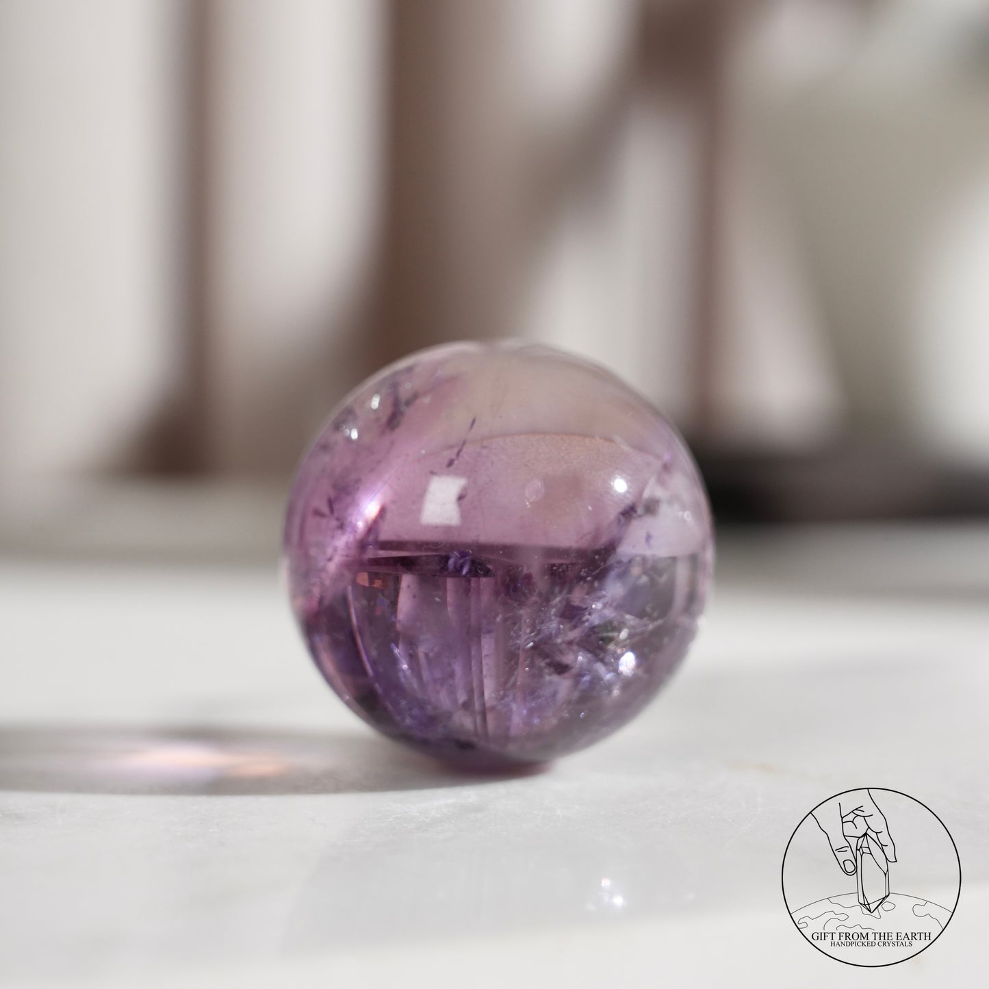 Ametrine sphere