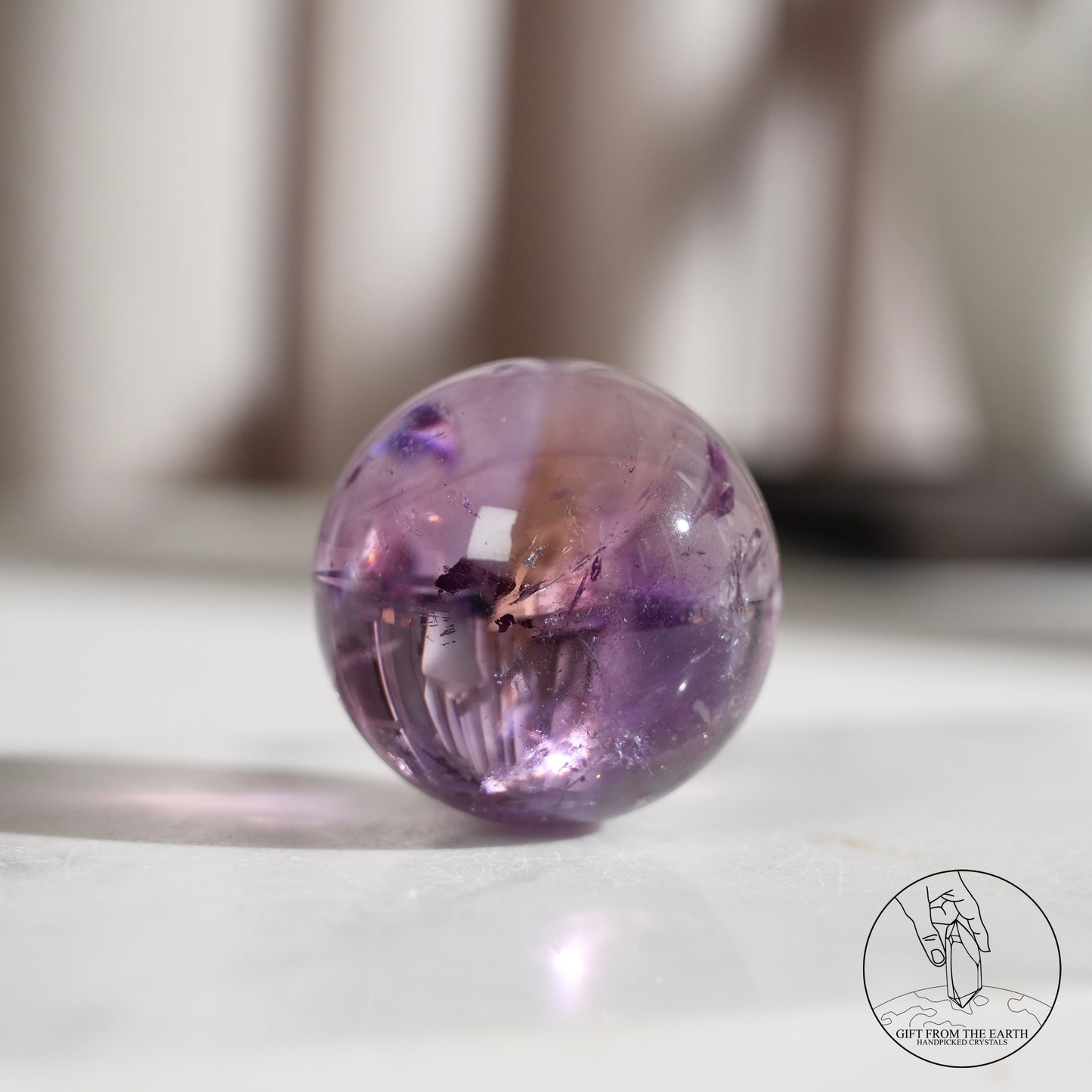 Ametrine sphere