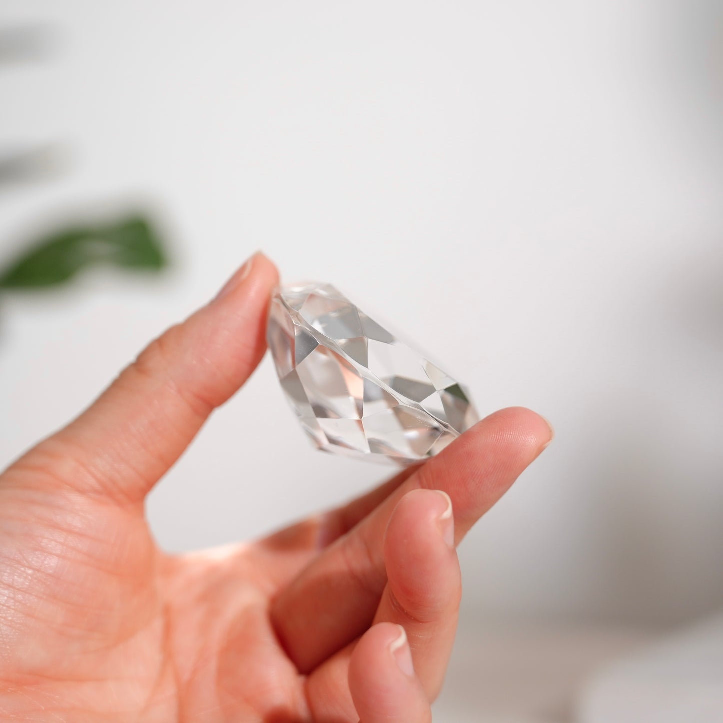 鑽石切割白水晶