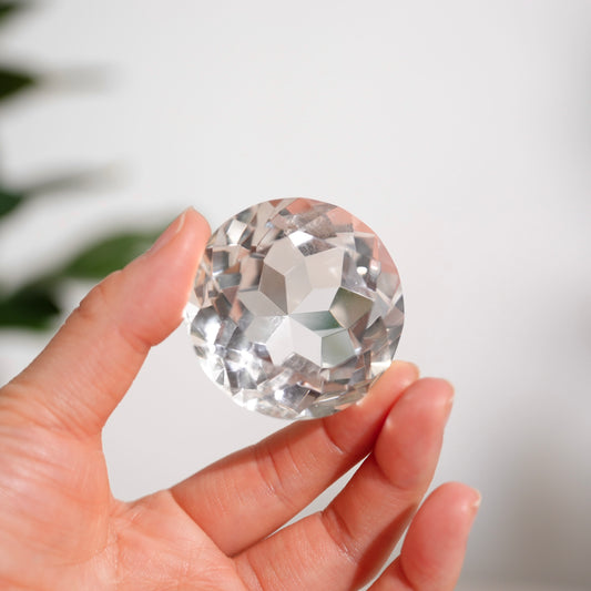 鑽石切割白水晶