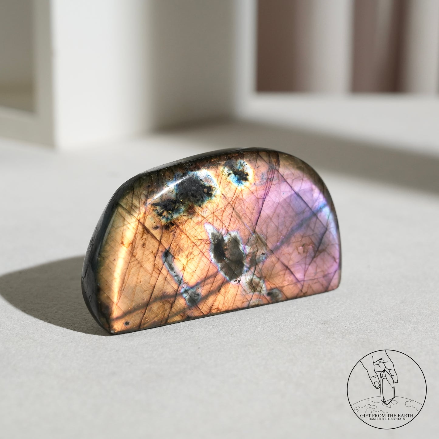 雙面紫藍光拉長石