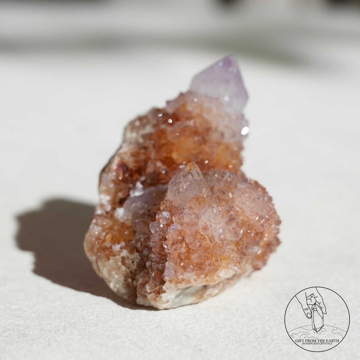 South African ametrine spirit quartz with hematite