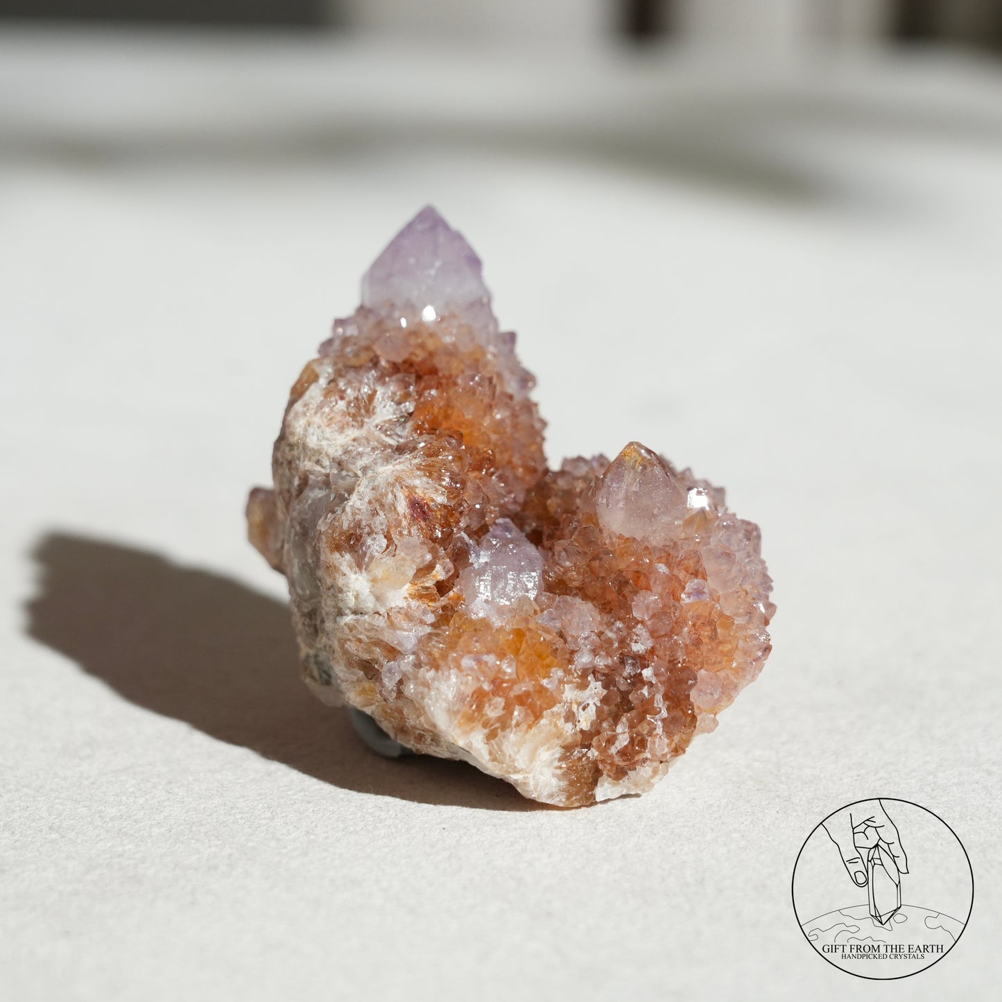 South African ametrine spirit quartz with hematite