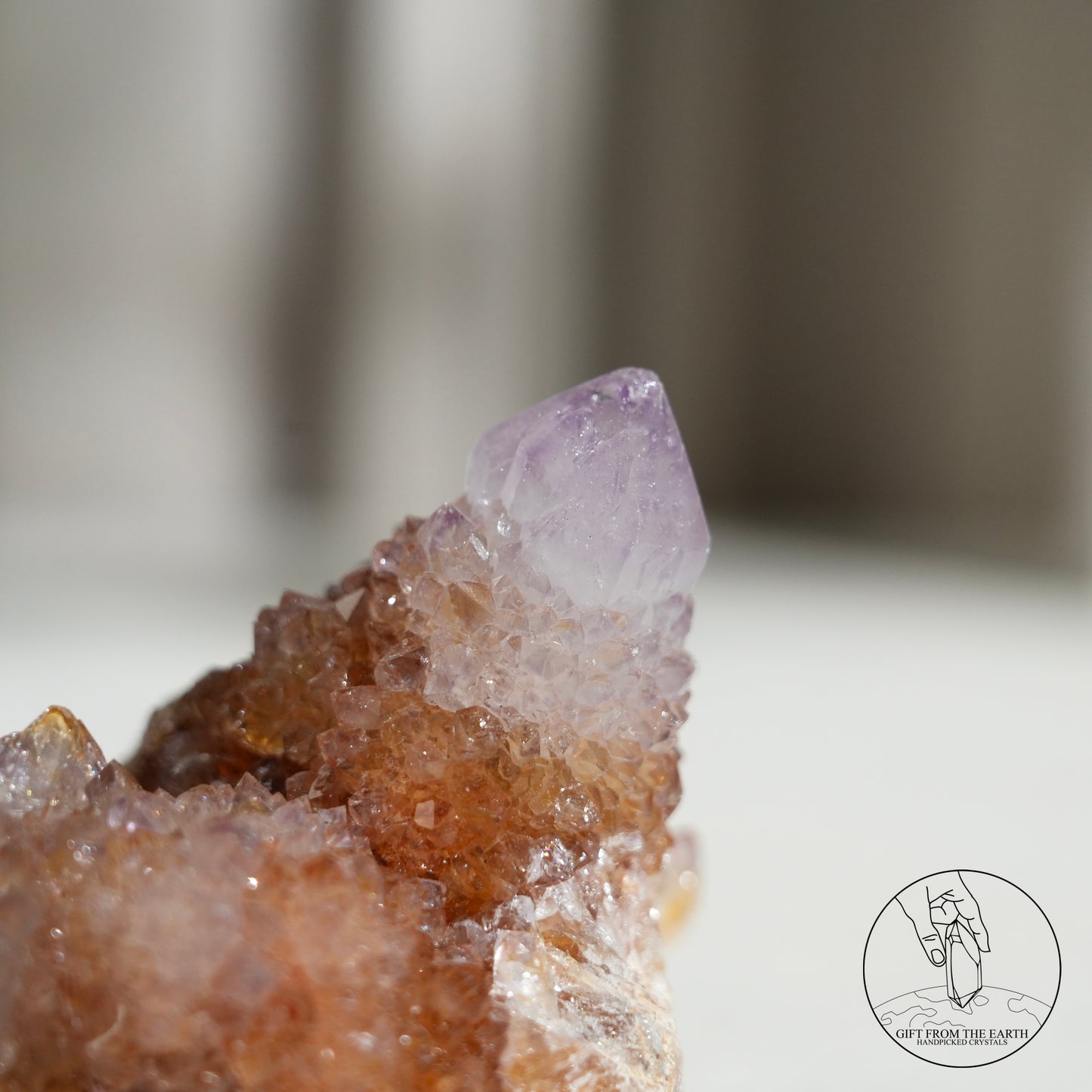 South African ametrine spirit quartz with hematite