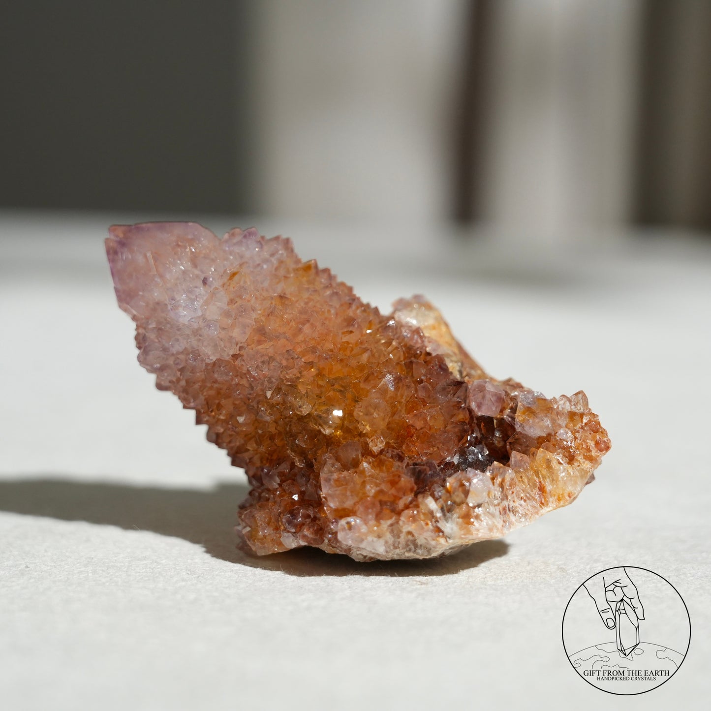 南非紫黃精靈水晶赤鐵礦共生